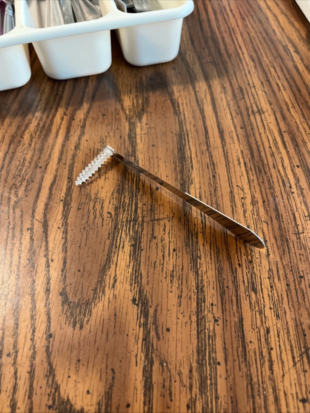 Vintage Stainless Steel Vegetable Spiraller  with Clear Plastic Tip